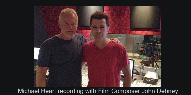 Michael Heart recording with Film Composer John Debney