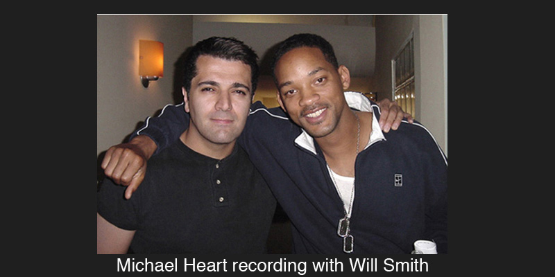 Michael Heart recording with Will Smith